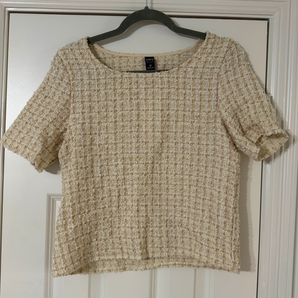 Tweed Plaid Short Sleeve